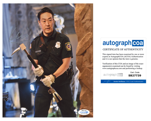 Kenneth Choi 9-1-1 Chimney Signed Autograph 8x10 Photo ACOA