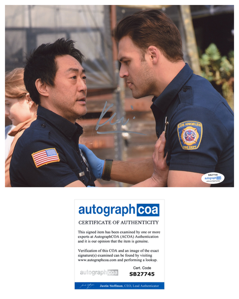 Kenneth Choi 9-1-1 Chimney Signed Autograph 8x10 Photo ACOA