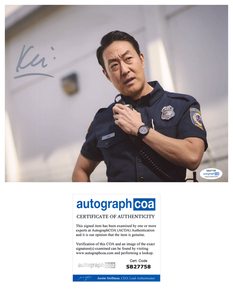 Kenneth Choi 9-1-1 Chimney Signed Autograph 8x10 Photo ACOA