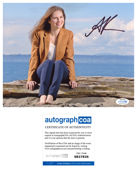 Amanda Knox Rare Author Signed Autograph 8x10 Photo ACOA