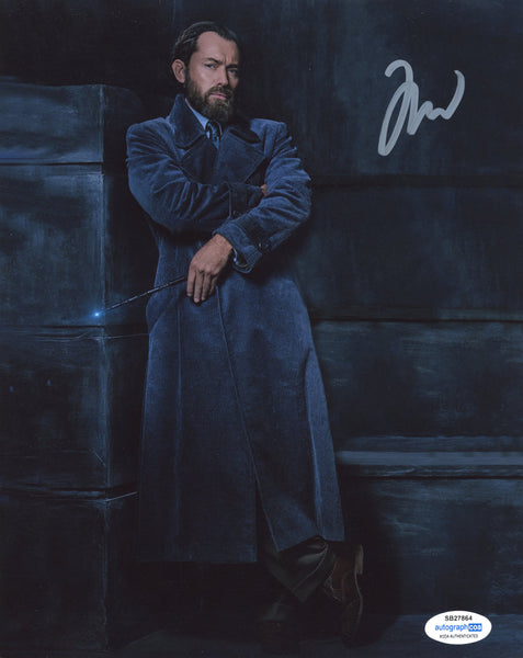 Jude Law Harry Potter Fantastic Beasts Signed Autograph 8x10 Photo ACOA