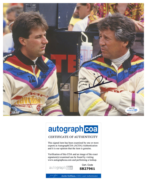 Mario Andretti Signed Autograph 8x10 Photo ACOA