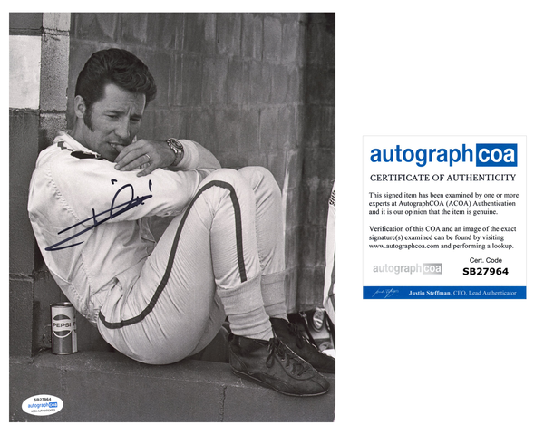 Mario Andretti Signed Autograph 8x10 Photo ACOA