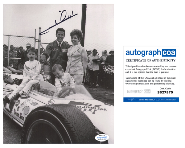 Mario Andretti Signed Autograph 8x10 Photo ACOA