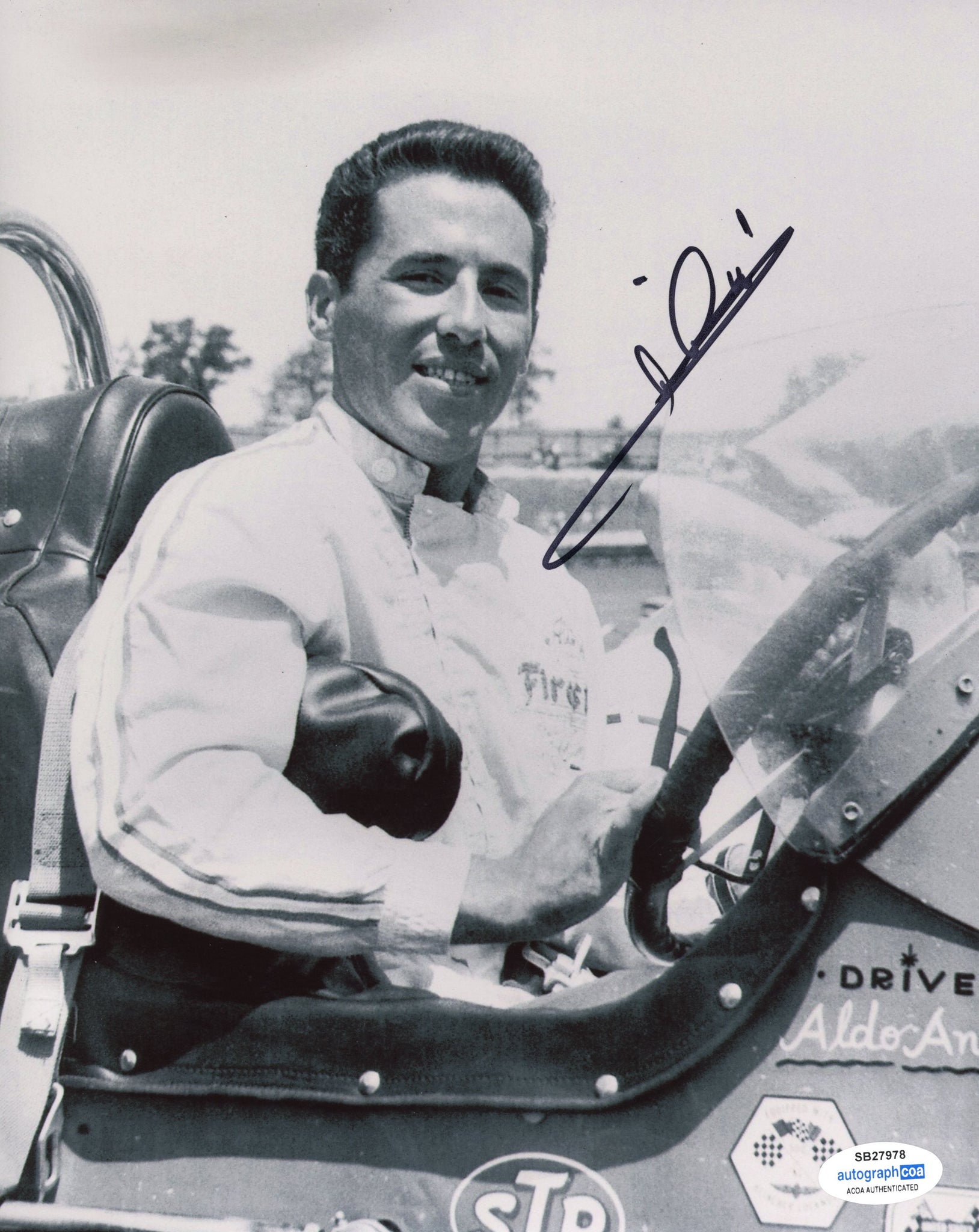 Mario Andretti Signed Autograph 8x10 Photo ACOA