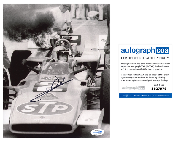 Mario Andretti Signed Autograph 8x10 Photo ACOA