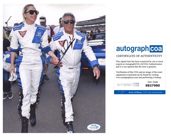 Mario Andretti Signed Autograph 8x10 Photo ACOA