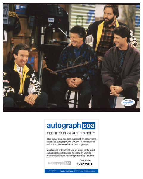 Mario Andretti Home Improvement Signed Autograph 8x10 Photo ACOA