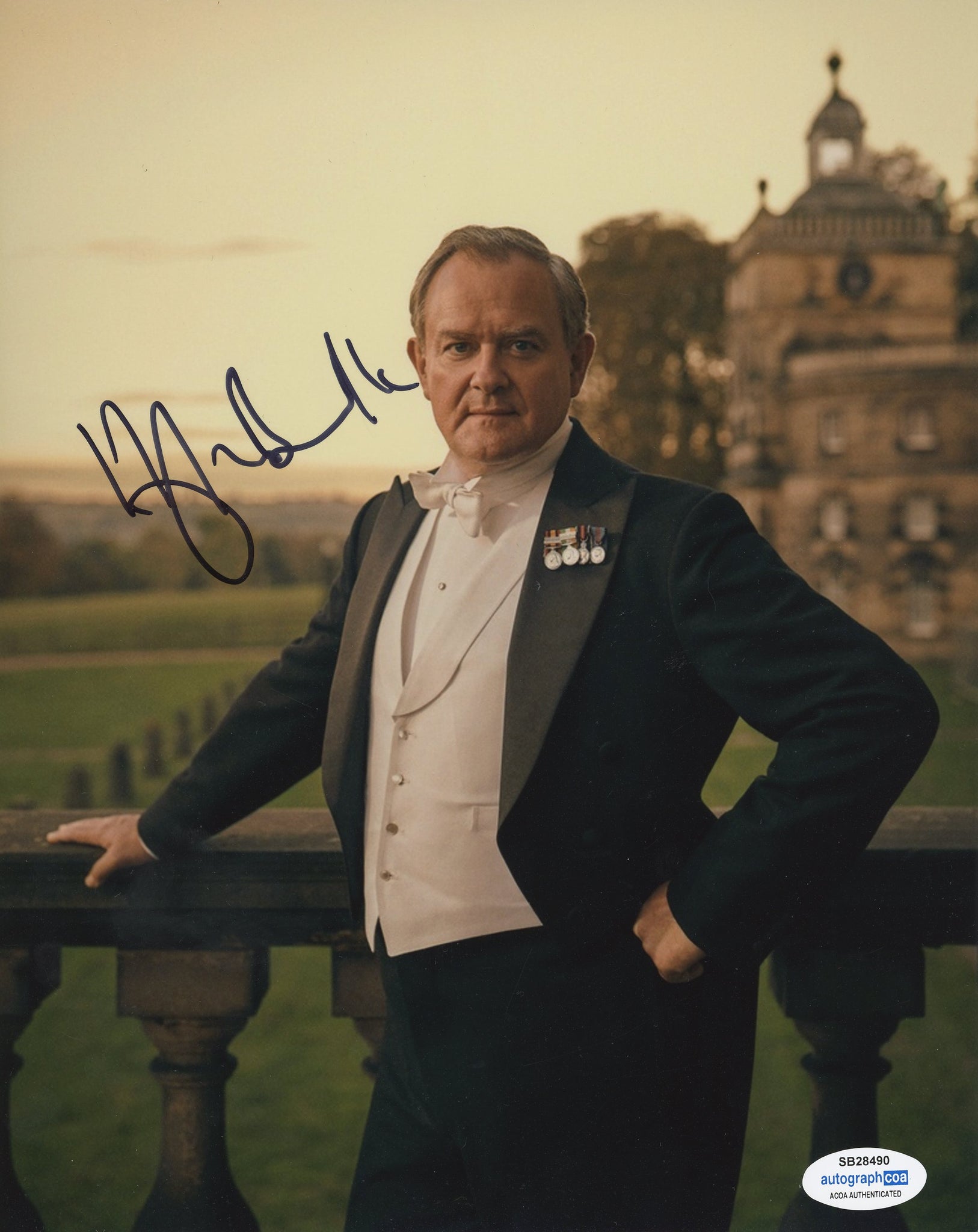 Hugh Bonneville Downton Abbey Signed Autograph 8x10 Photo ACOA