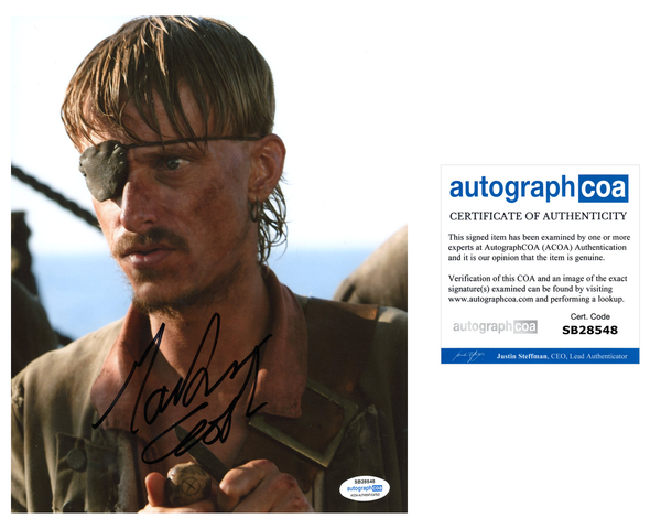 Mackenzie Crook Pirates of the Caribbean Signed Autograph 8x10 Photo ACOA