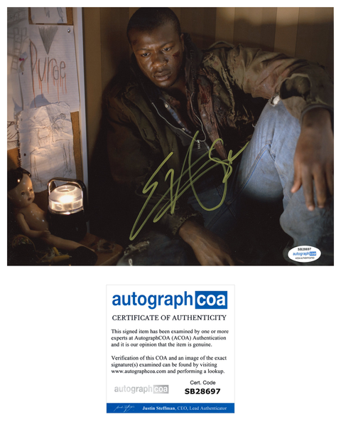 Edwin Hodge The Purge Autograph Signed 8x10 Photo ACOA