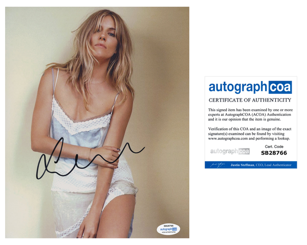 Sienna Miller Sexy Signed Autograph 8x10 Photo ACOA