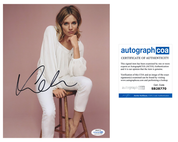 Sienna Miller Sexy Signed Autograph 8x10 Photo ACOA