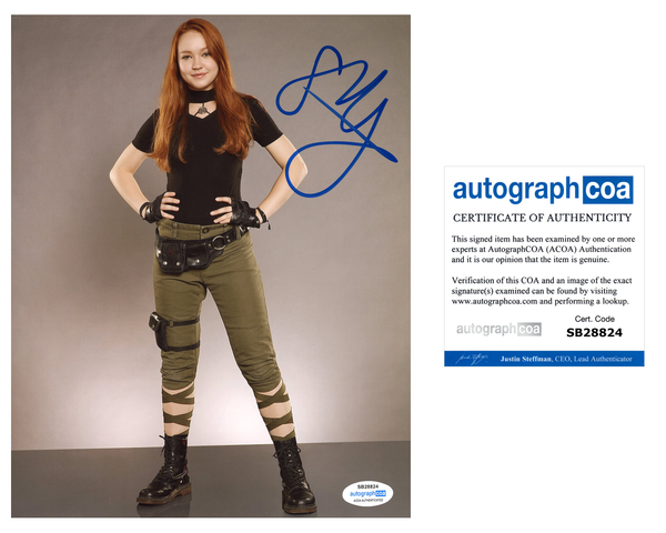 Sadie Stanley Kim Possible Signed Autograph 8x10 Photo ACOA