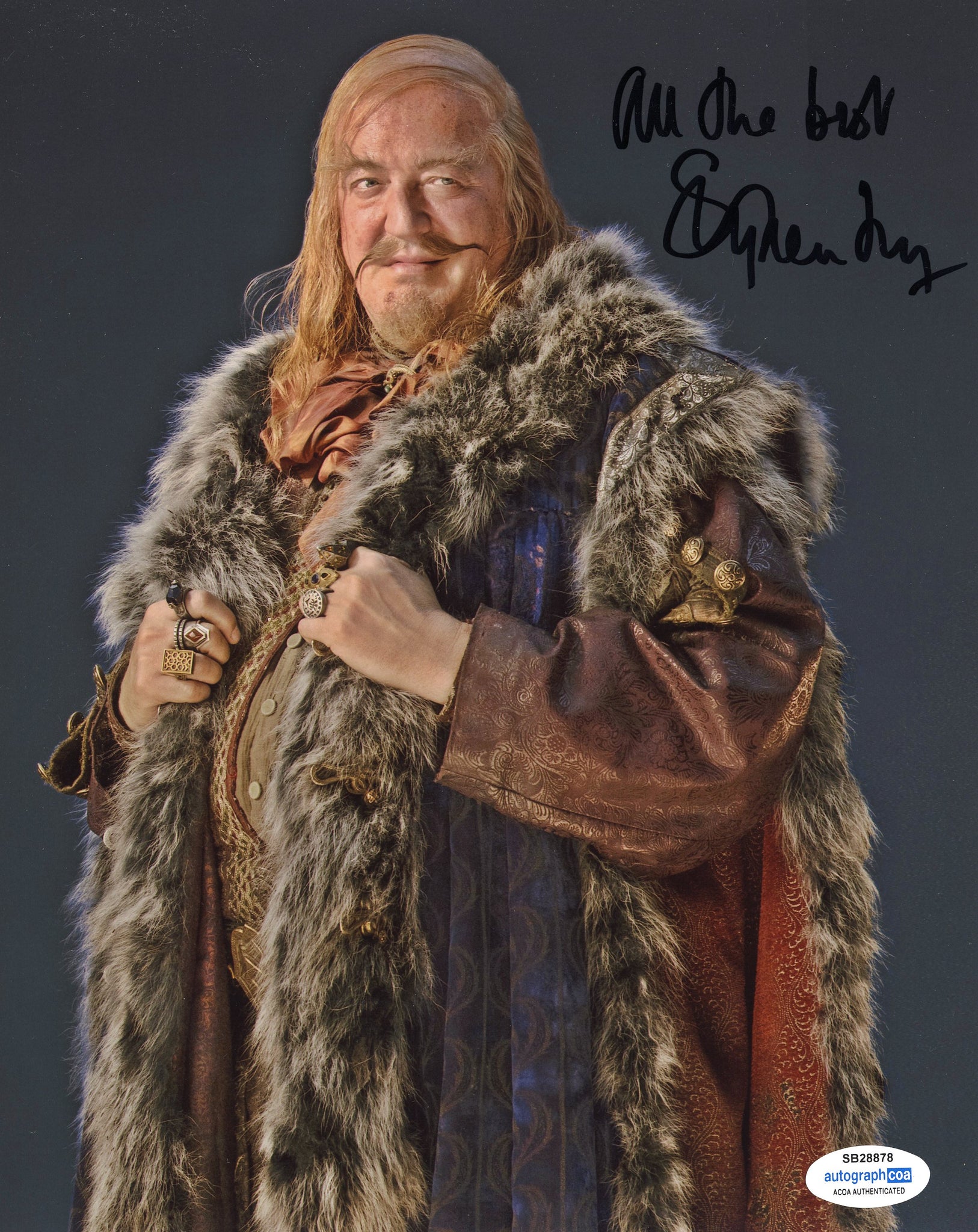 Stephen Fry The Hobbit Signed Autograph 8x10 Photo ACOA