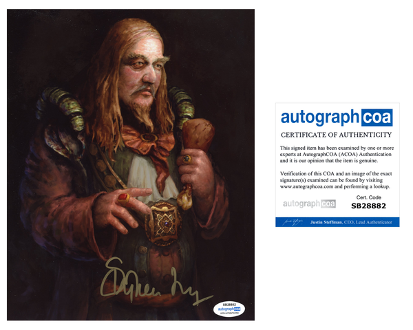 Stephen Fry The Hobbit Signed Autograph 8x10 Photo ACOA