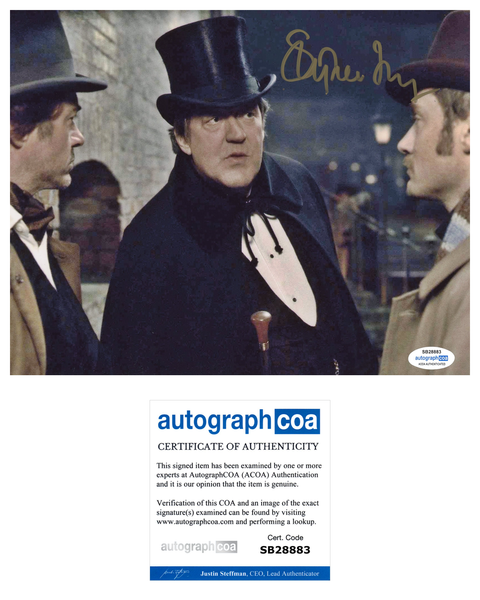 Stephen Fry Sherlock Holmes Signed Autograph 8x10 Photo ACOA