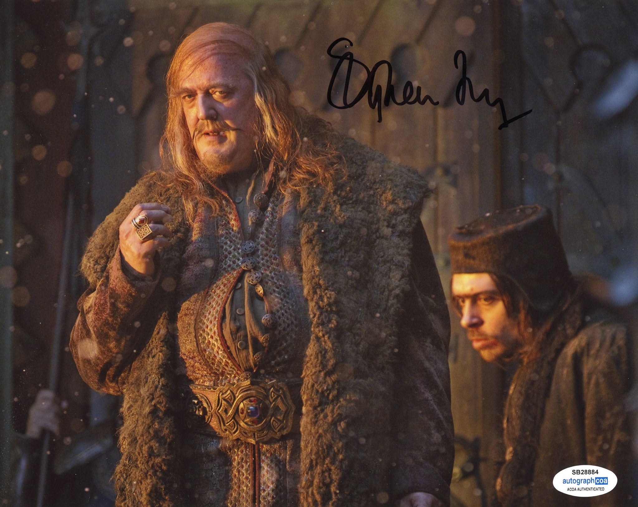 Stephen Fry The Hobbit Signed Autograph 8x10 Photo ACOA