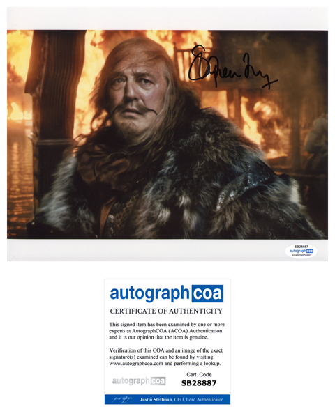 Stephen Fry The Hobbit Signed Autograph 8x10 Photo ACOA