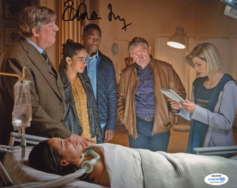 Stephen Fry Doctor Who Signed Autograph 8x10 Photo ACOA