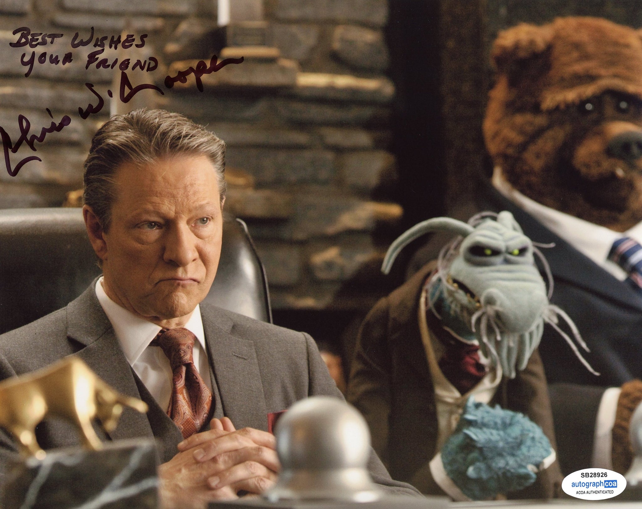 Chris Cooper Muppets Signed autograph 8x10 Photo ACOA