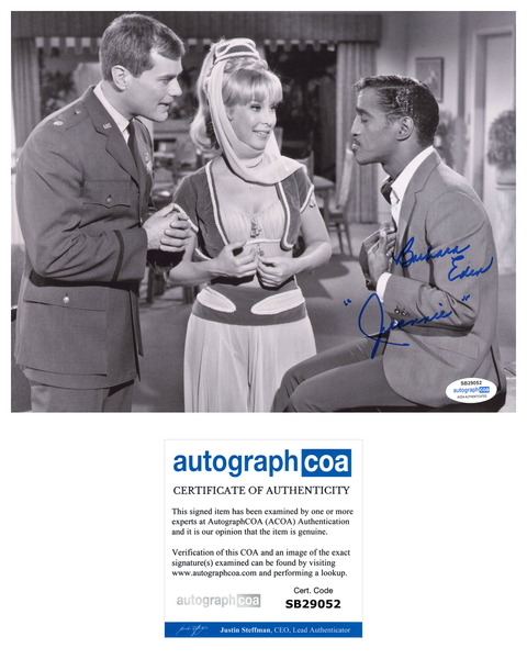 Barbara Eden I Dream of Jeannie Signed Autograph 8x10 Photo ACOA