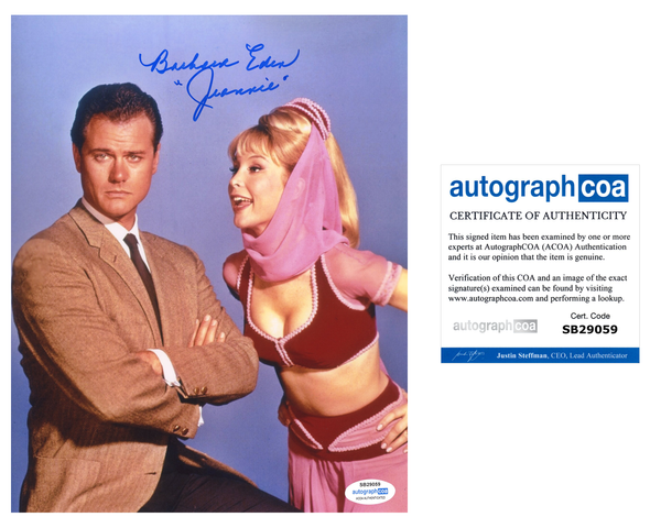 Barbara Eden I Dream of Jeannie Signed Autograph 8x10 Photo ACOA