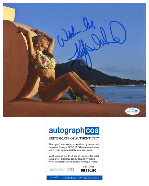 Kathy Ireland Swimsuit Model Signed Autograph 8x10 Photo ACOA