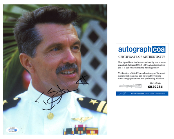 Tom Skerritt Top Gun Signed Autograph 8x10 Photo ACOA