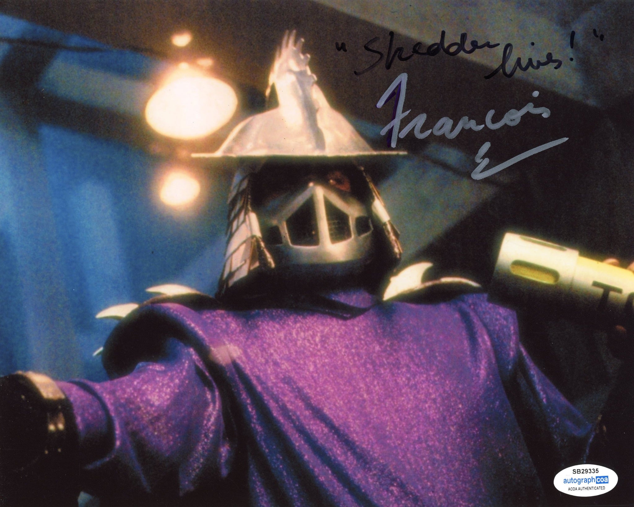 Francois Chau Shredder TMNT Signed Autograph 8x10 Photo ACOA