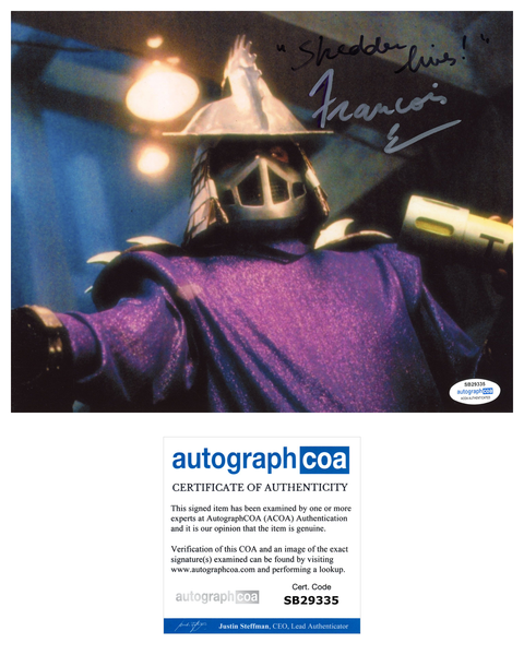 Francois Chau Shredder TMNT Signed Autograph 8x10 Photo ACOA