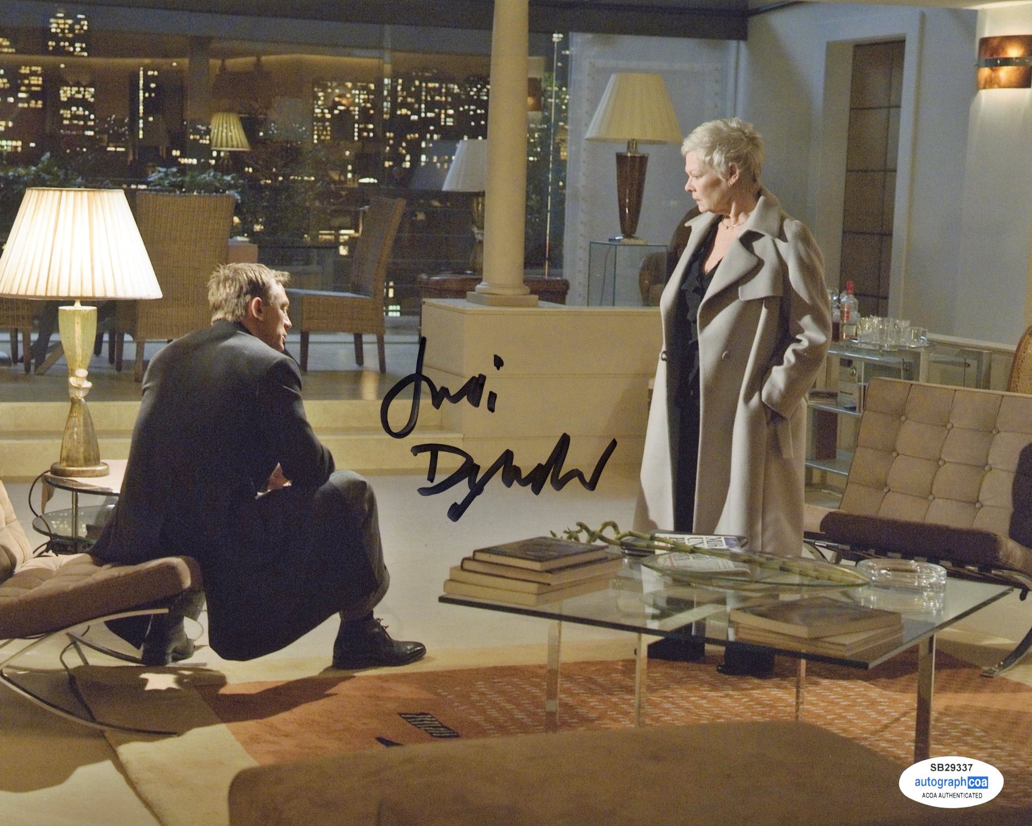 Judi Dench Skyfall Bond Signed Autograph 8x10 Photo ACOA