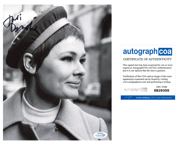 Judi Dench Signed Autograph 8x10 Photo ACOA