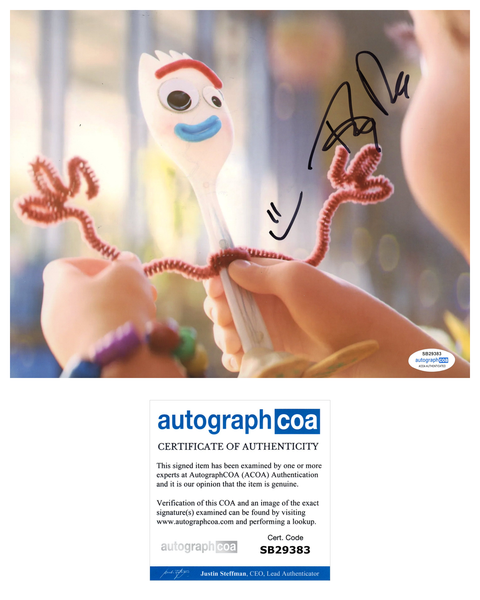 Tony Hale Toy Story Signed Autograph 8x10 Photo ACOA