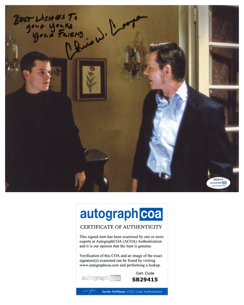 Chris Cooper Bourne Identity Signed autograph 8x10 Photo ACOA