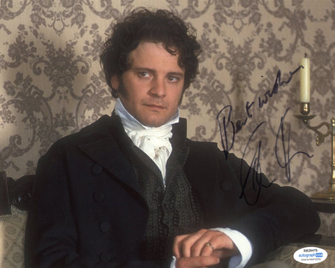 Colin Firth Pride and Prejudice Signed Autograph 8x10 Photo ACOA