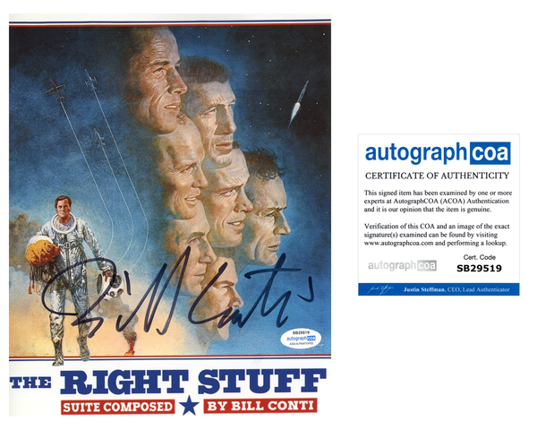 Bill Conti The Right Stuff Signed Autograph 8x10 Photo ACOA