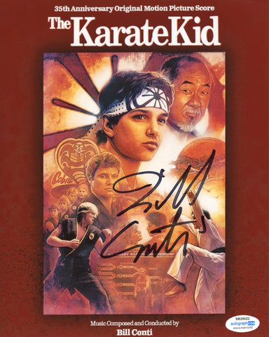 Bill Conti Karate Kid Signed Autograph 8x10 Photo ACOA