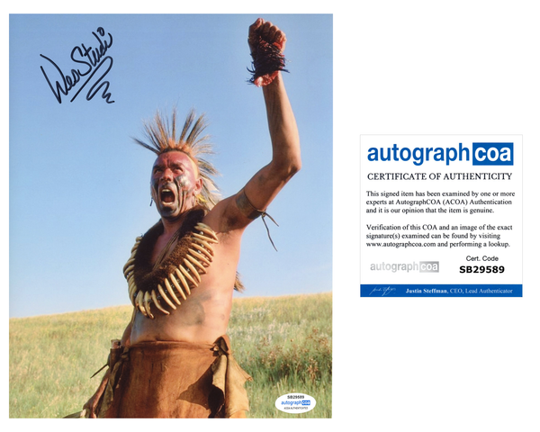 Wes Studi Dances with Wolves Signed Autograph 8x10 Photo ACOA