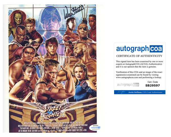 Wes Studi Street Fighter Signed Autograph 8x10 Photo ACOA