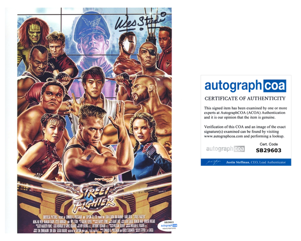 Wes Studi Street Fighter Signed Autograph 8x10 Photo ACOA