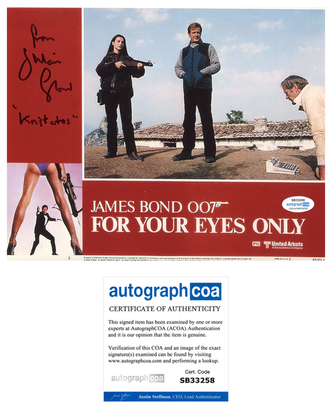 Julian Glover For Your Eyes Only Bond Signed Autograph 8x10 Photo ACOA