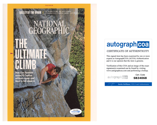 Alex Honnold Free Solo Signed Autograph 8x10 Photo ACOA