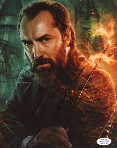 Jude Law Fantastic Beasts Signed Autograph 8x10 Photo ACOA Dumbledore