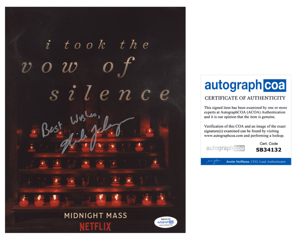 Mike Flanagan Midnight Mass Signed Autograph 8x10 Photo ACOA