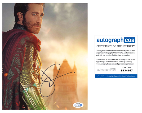 Jake Gyllenhaal Spiderman Signed Autograph 8x10 Photo ACOA