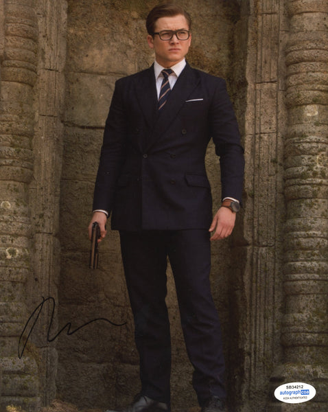 Taron Egerton Kingsman Signed Autograph 8x10 Photo ACOA