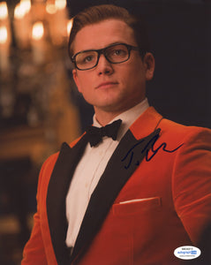 Taron Egerton Kingsman Signed Autograph 8x10 Photo ACOA