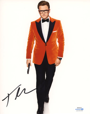 Taron Egerton Kingsman Signed Autograph 8x10 Photo ACOA