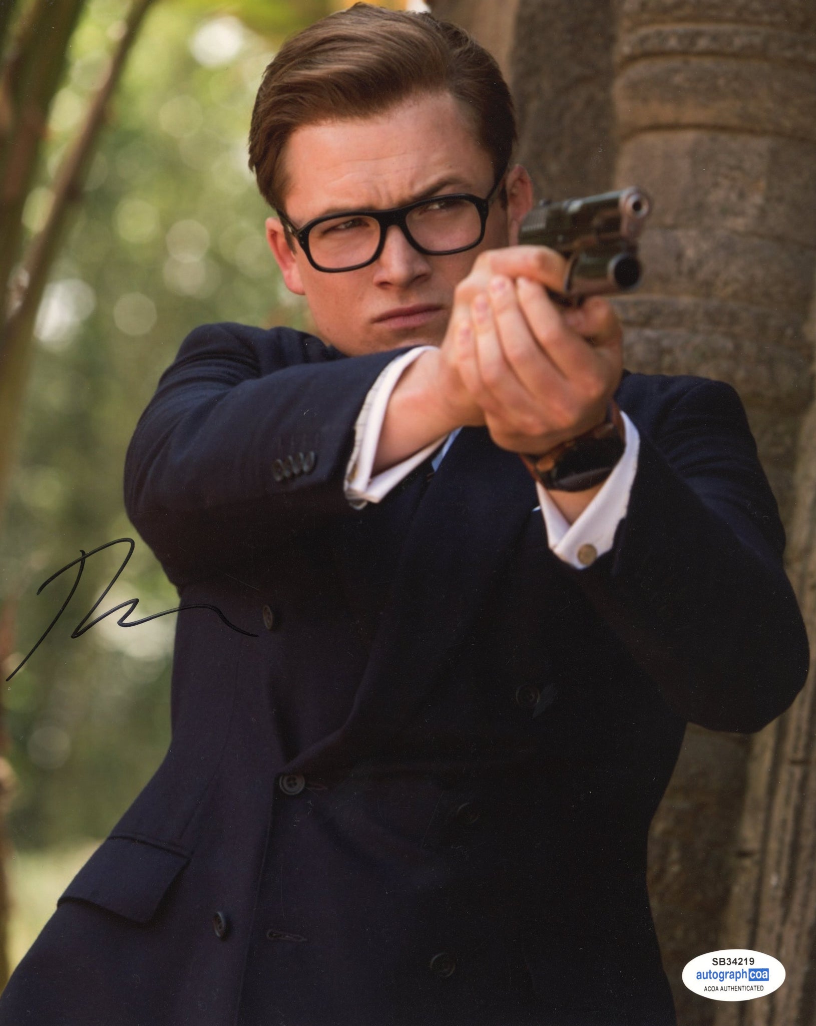 Taron Egerton Kingsman Signed Autograph 8x10 Photo ACOA